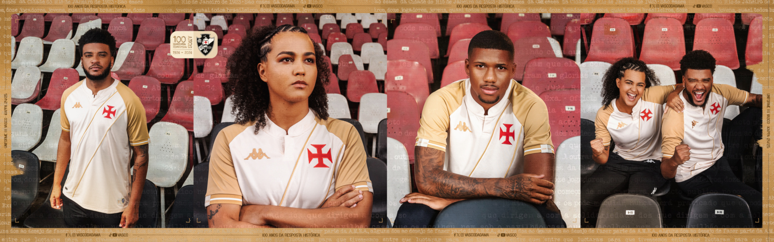 Camisa Vasco III 2024/25 Kappa Masculina Resposta Histórica oficial do Vasco da Gama