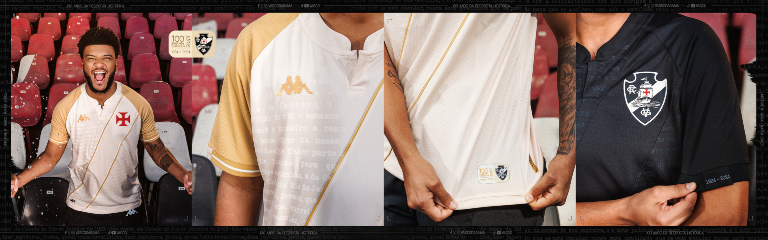 Uniforme Vasco da Gama III 2024 Resposta Histórica edição comemorativa