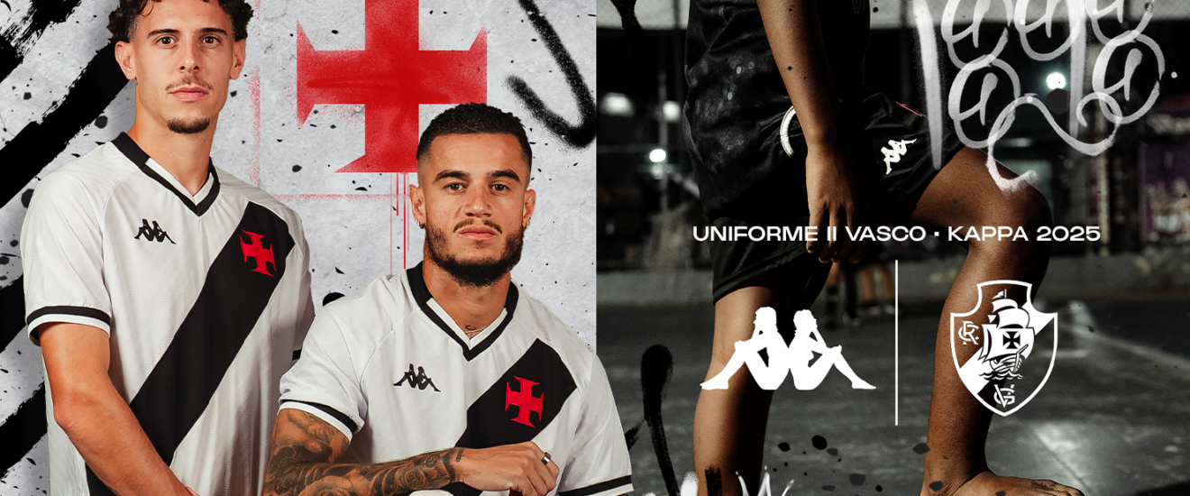 Camisa Vasco Home 2025/26 Preta Kappa