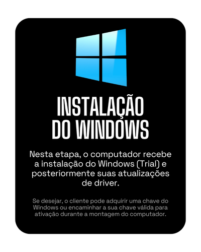 instalação windows sistema operacional