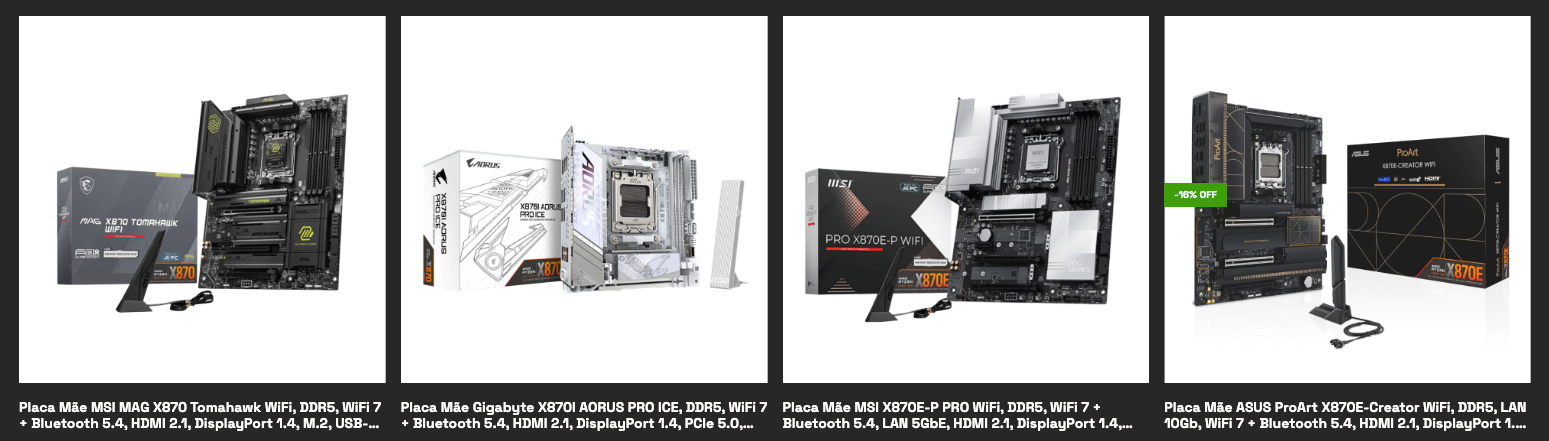 placa mãe x870 x870e am5 ddr5