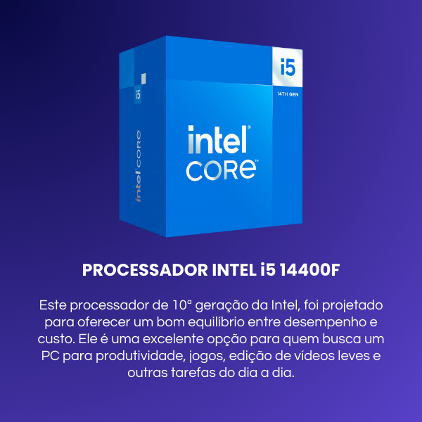 cpu intel processador i5 14400f