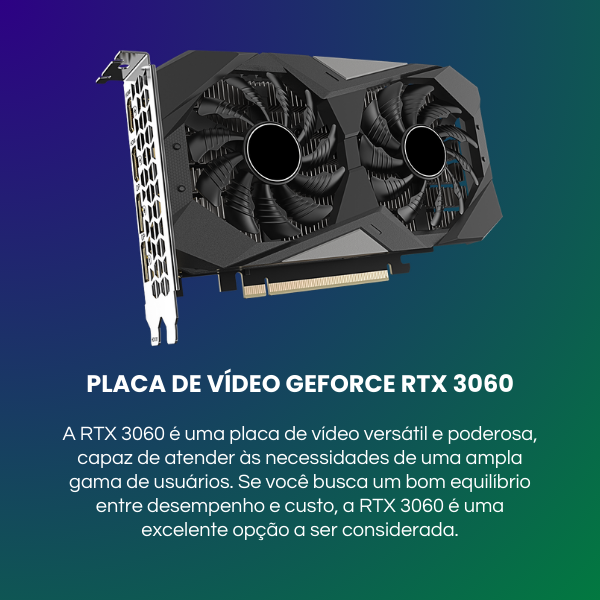 placa de video gpu geforce nvidia rtx 3060