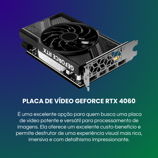 placa de video gpu geforce nvidia rtx 4060