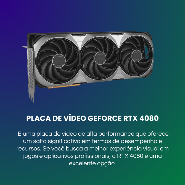 placa de video gpu geforce nvidia rtx 4080