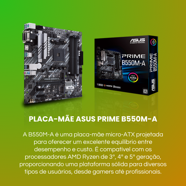 placa mãe asus b550m-a motherboard