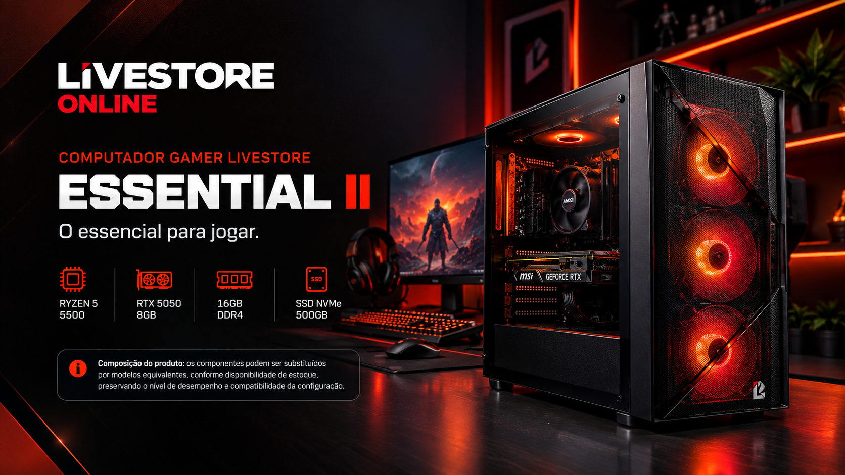 Computador Gamer Livestore Essential II