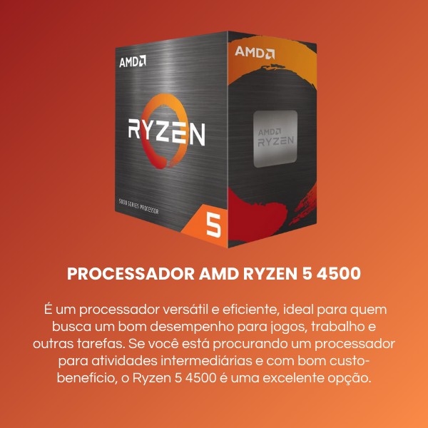 cpu amd processador ryzen 5 4500