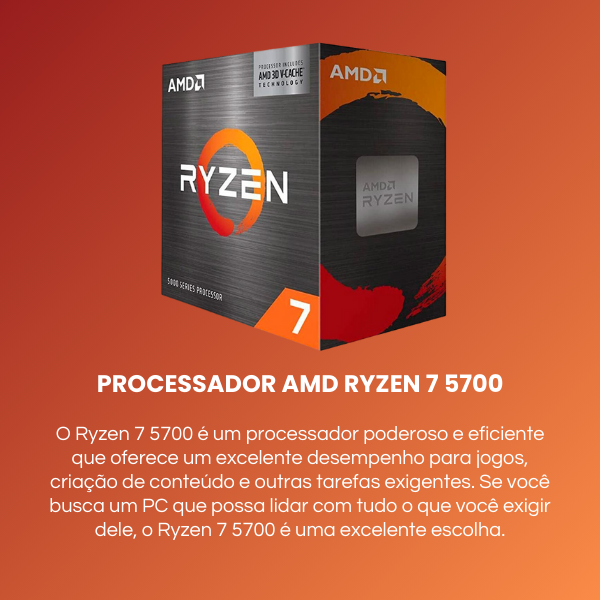 cpu amd processador ryzen 7 5700