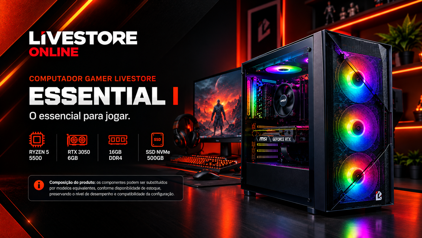 Computador Gamer Livestore Essential I