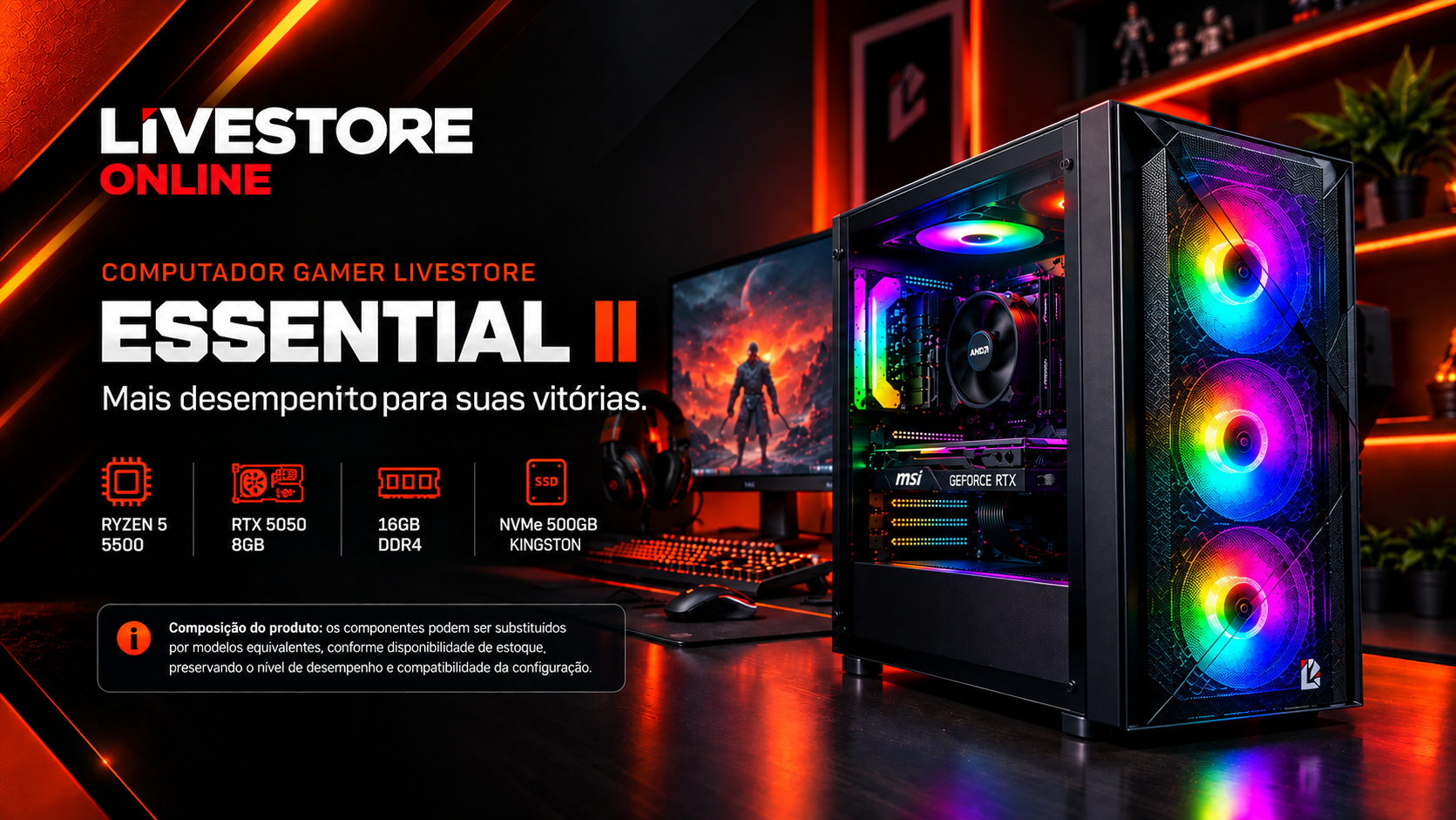 Computador Gamer Livestore Essential II
