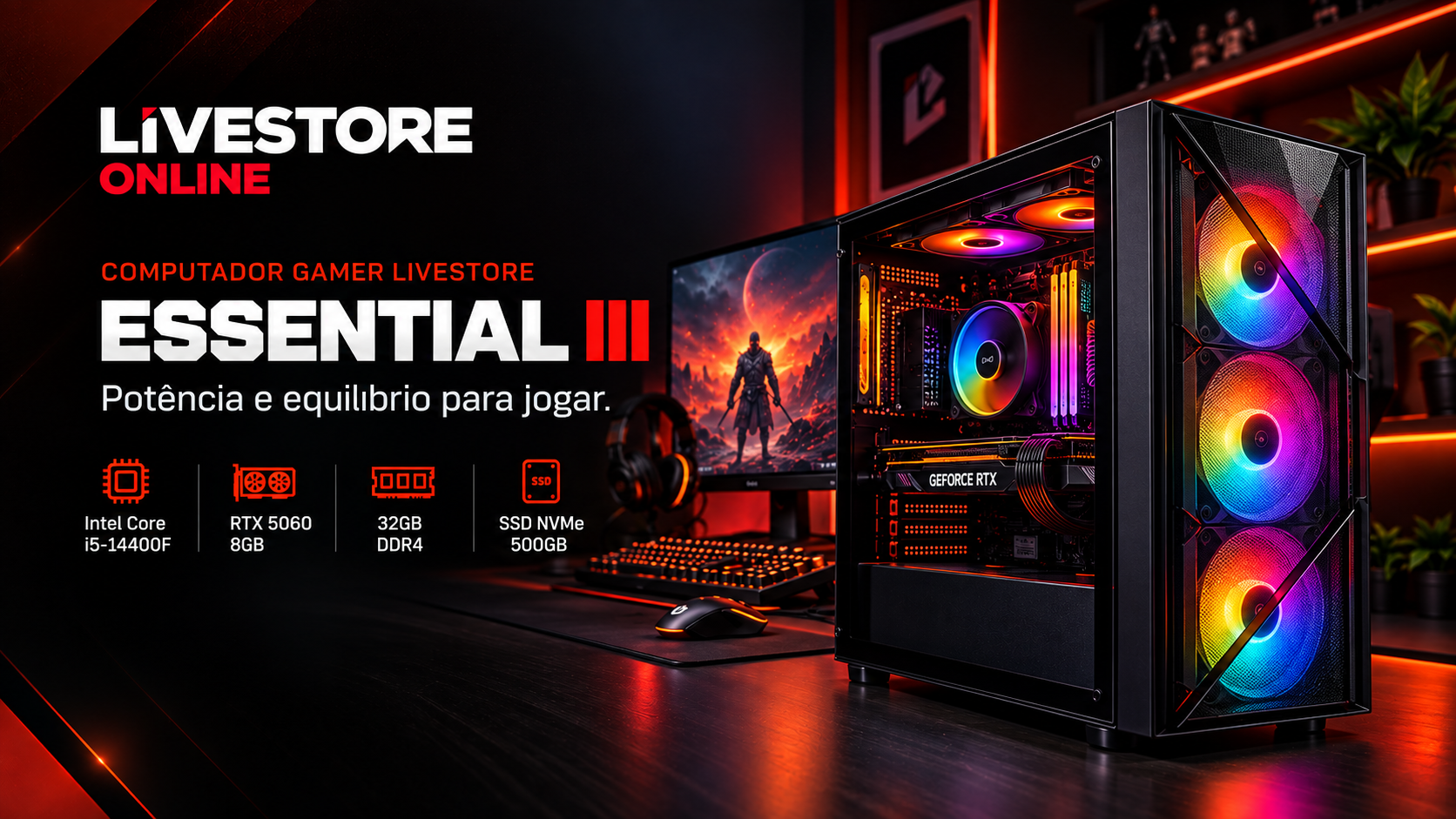 Computador Gamer Livestore Essential III