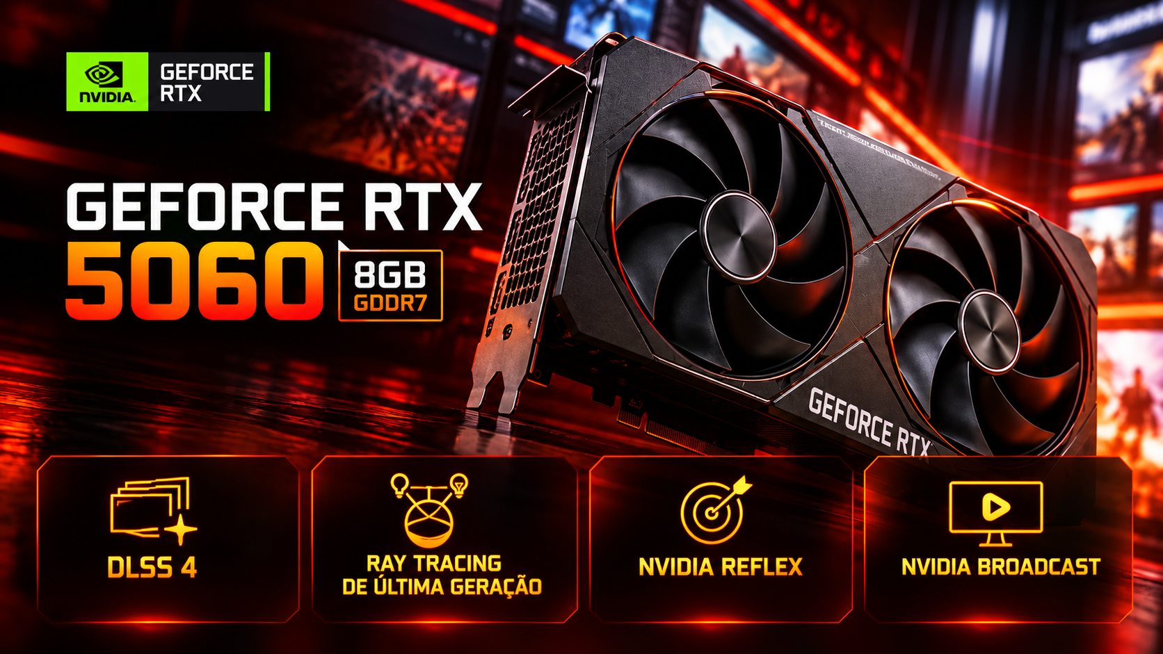 Placa de vídeo GeForce RTX 5060 8GB