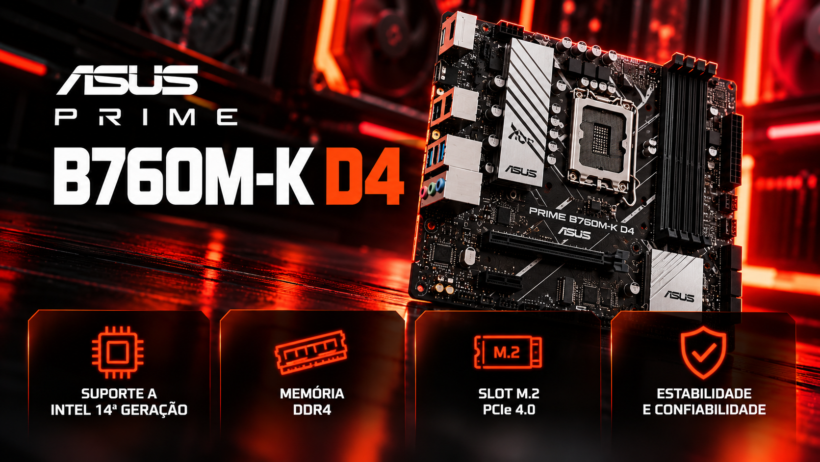 Placa-mãe ASUS Prime B760M-K D4