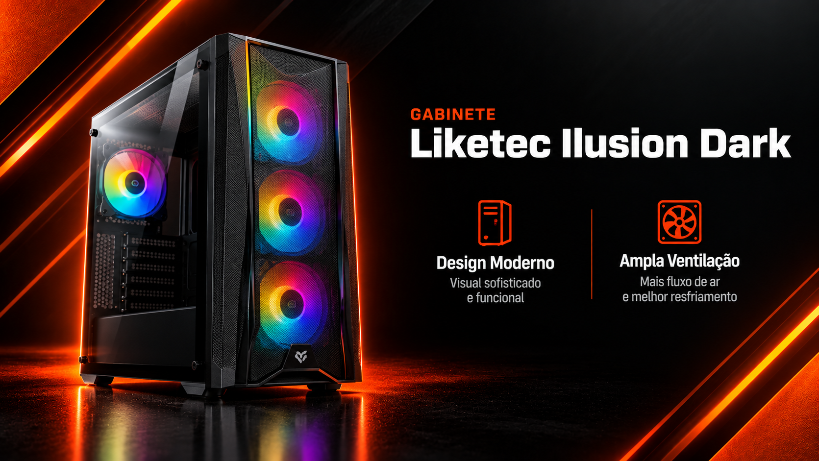 Gabinete Gamer Liketec Ilusion Dark