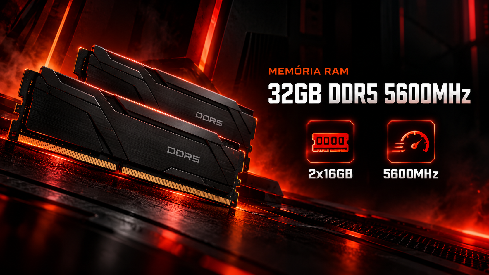 Mem&oacute;ria RAM 32GB DDR5 5600MHz