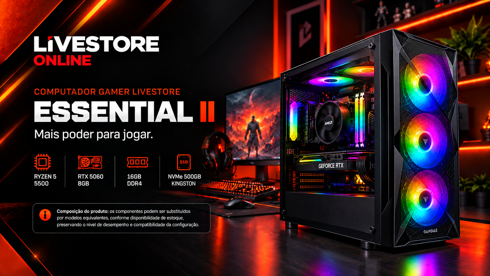 Computador Gamer Livestore Essential II