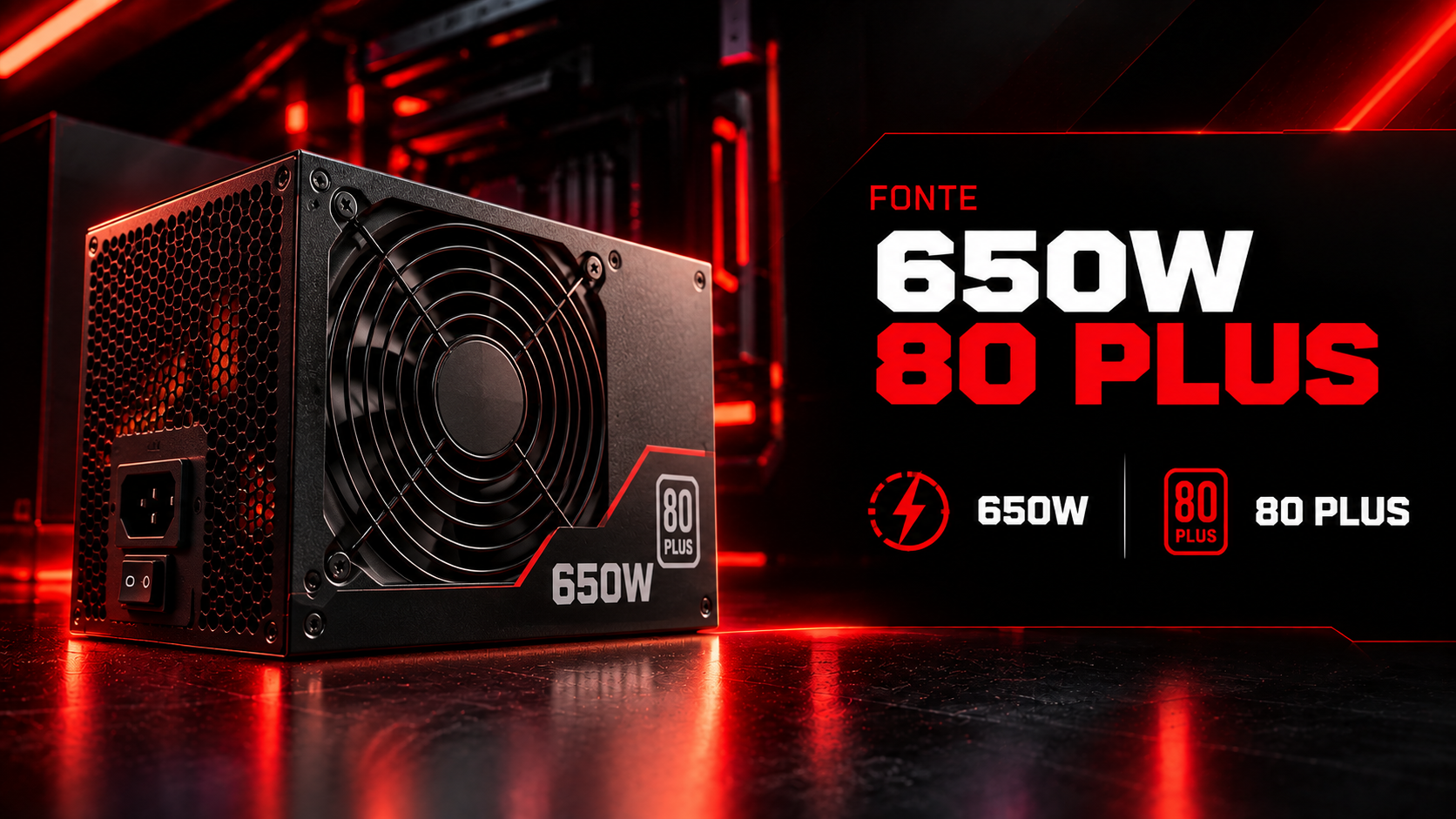 Fonte 650W 80 Plus