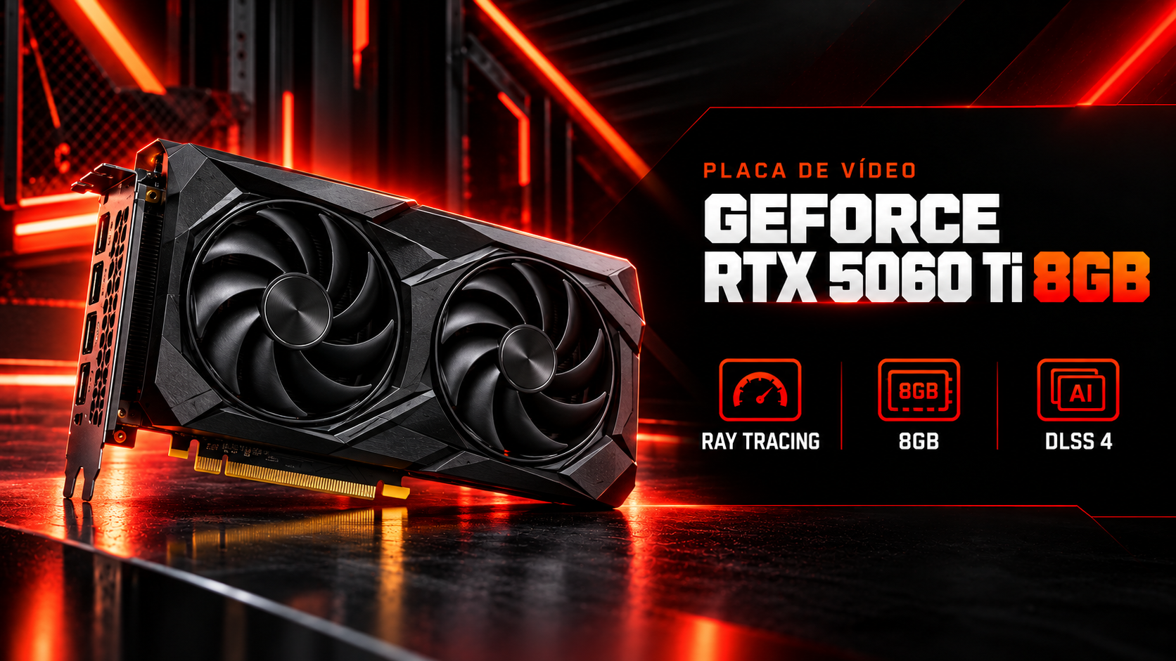 Placa de vídeo GeForce RTX 5060 Ti 8GB