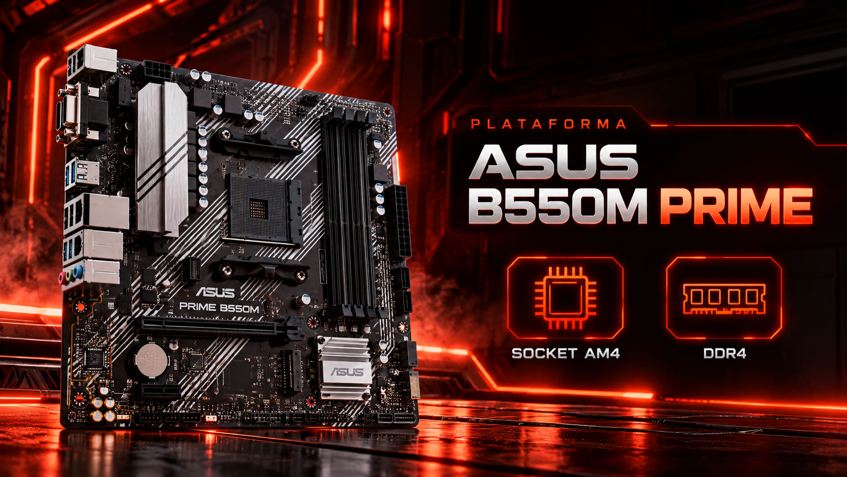 Placa-mãe ASUS Prime B550M-A