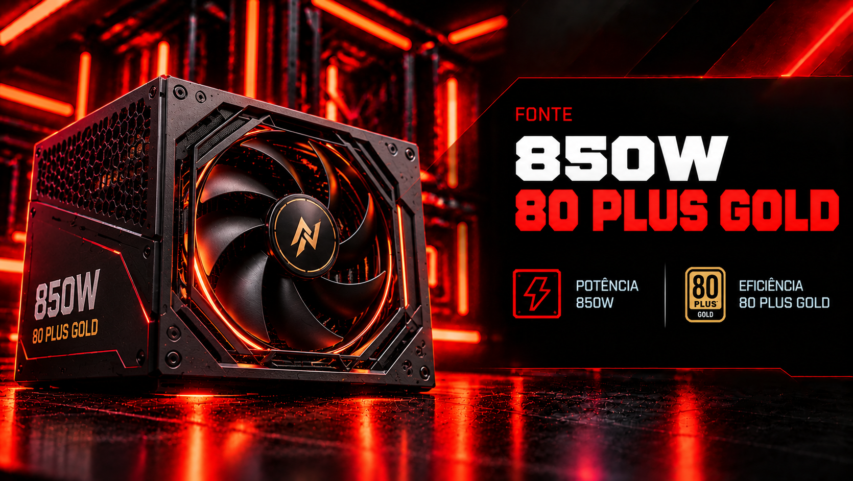 Fonte 850W 80 Plus Gold
