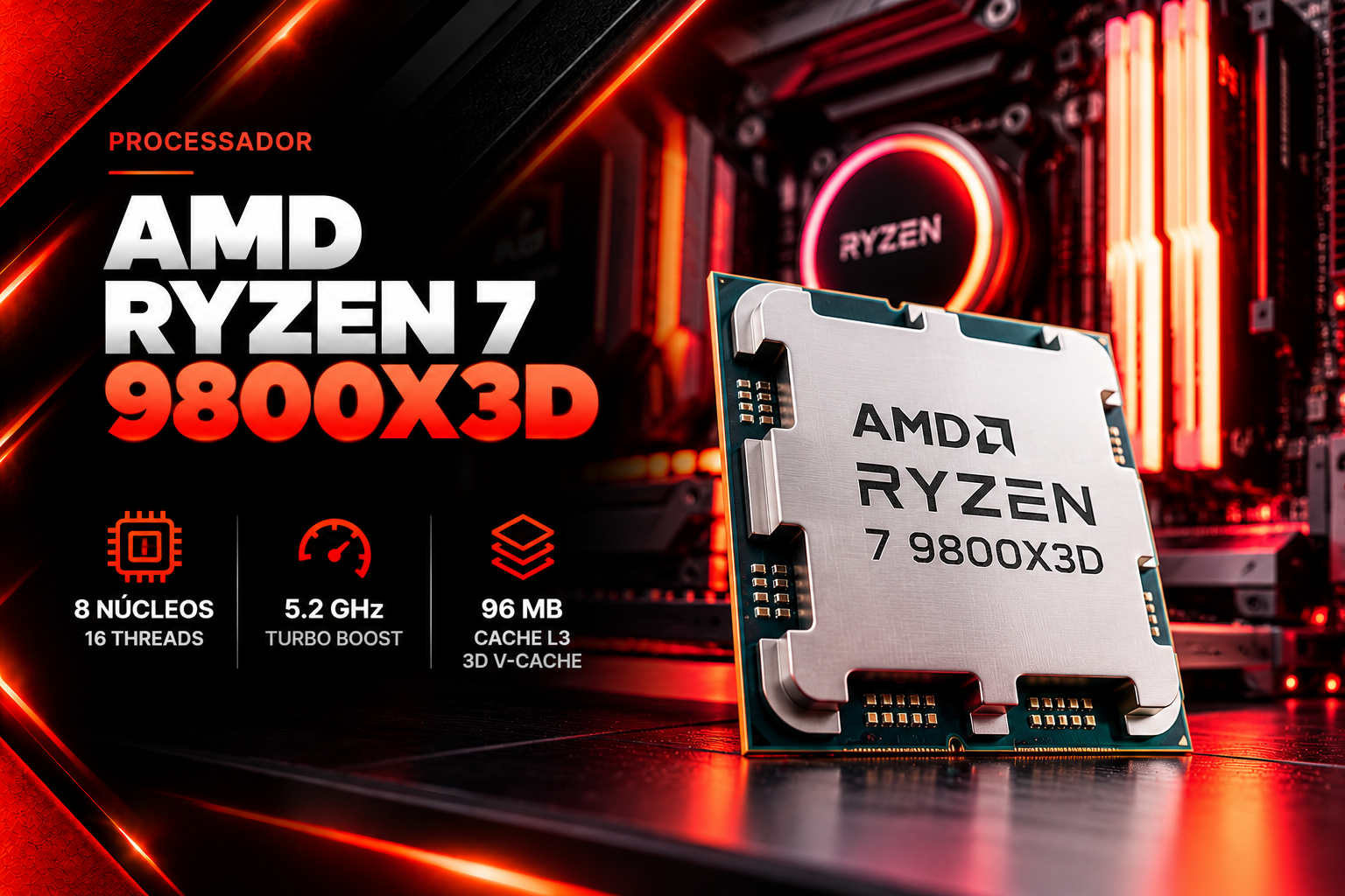 Processador AMD Ryzen 7 9800X3D