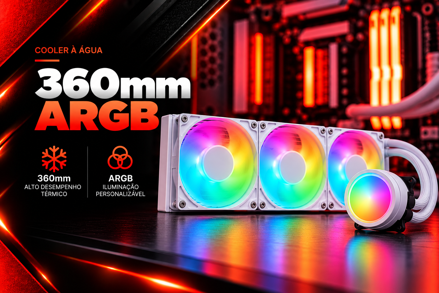 Cooler a Água 360mm ARGB Branco