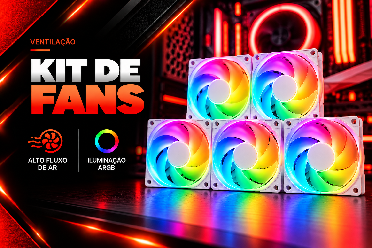 Fans Nordwind Round5 Brancas Regular e Reverse