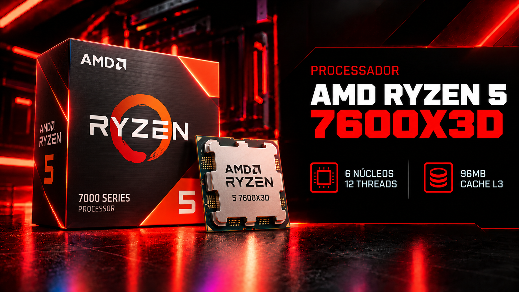 Processador AMD Ryzen 5 7600X3D