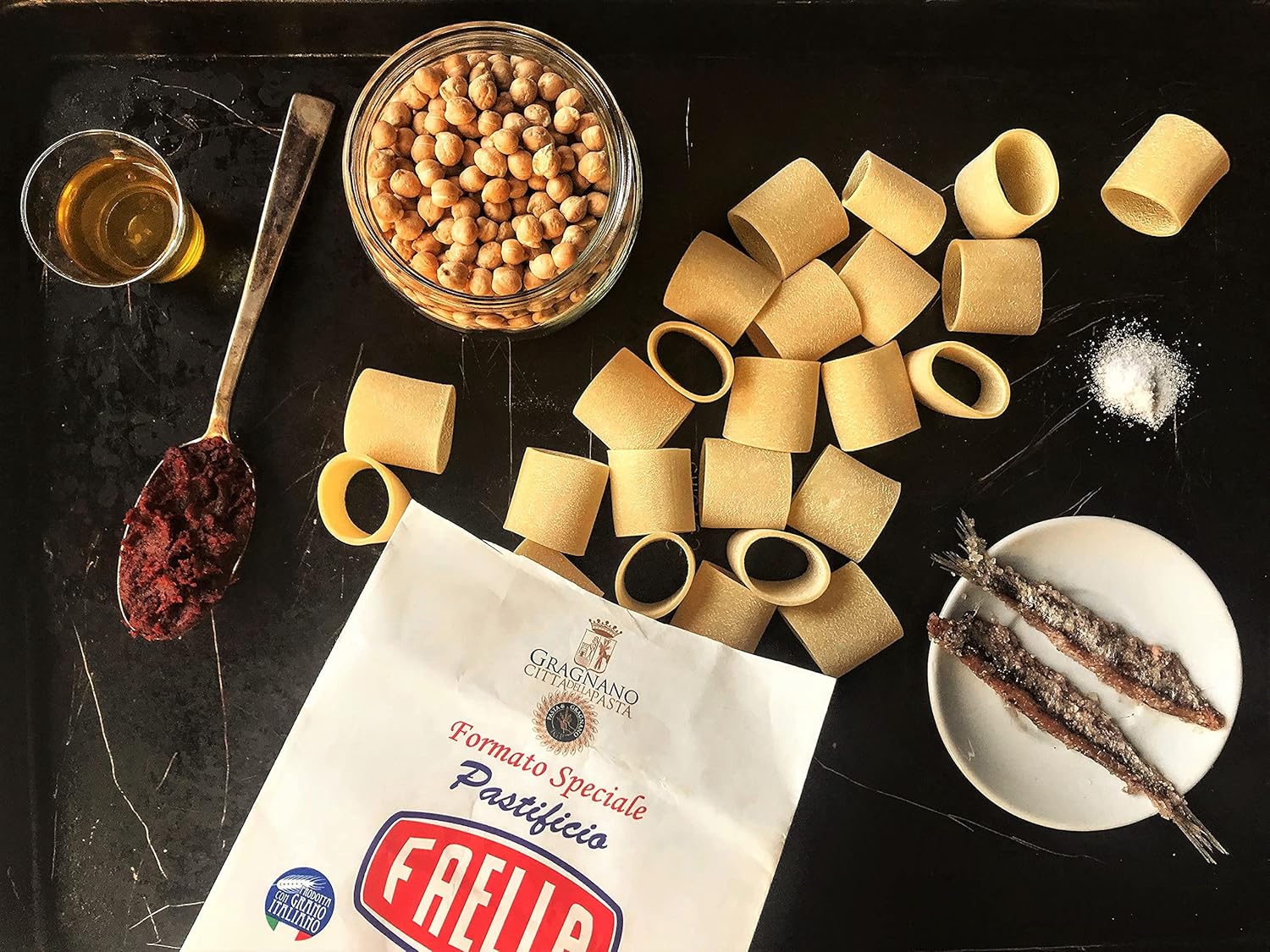 Detalle de la textura de la pasta