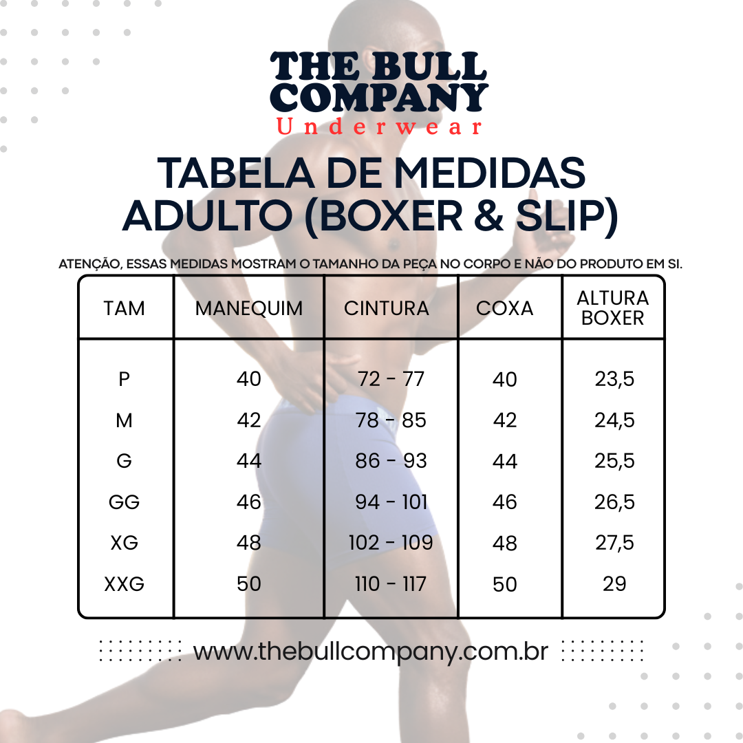Tabela de Medidas - Adulto