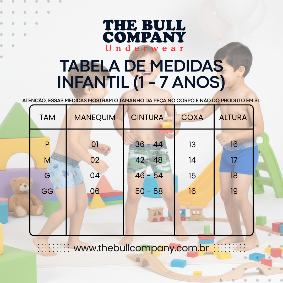 Tabela de Medidas - Infantil