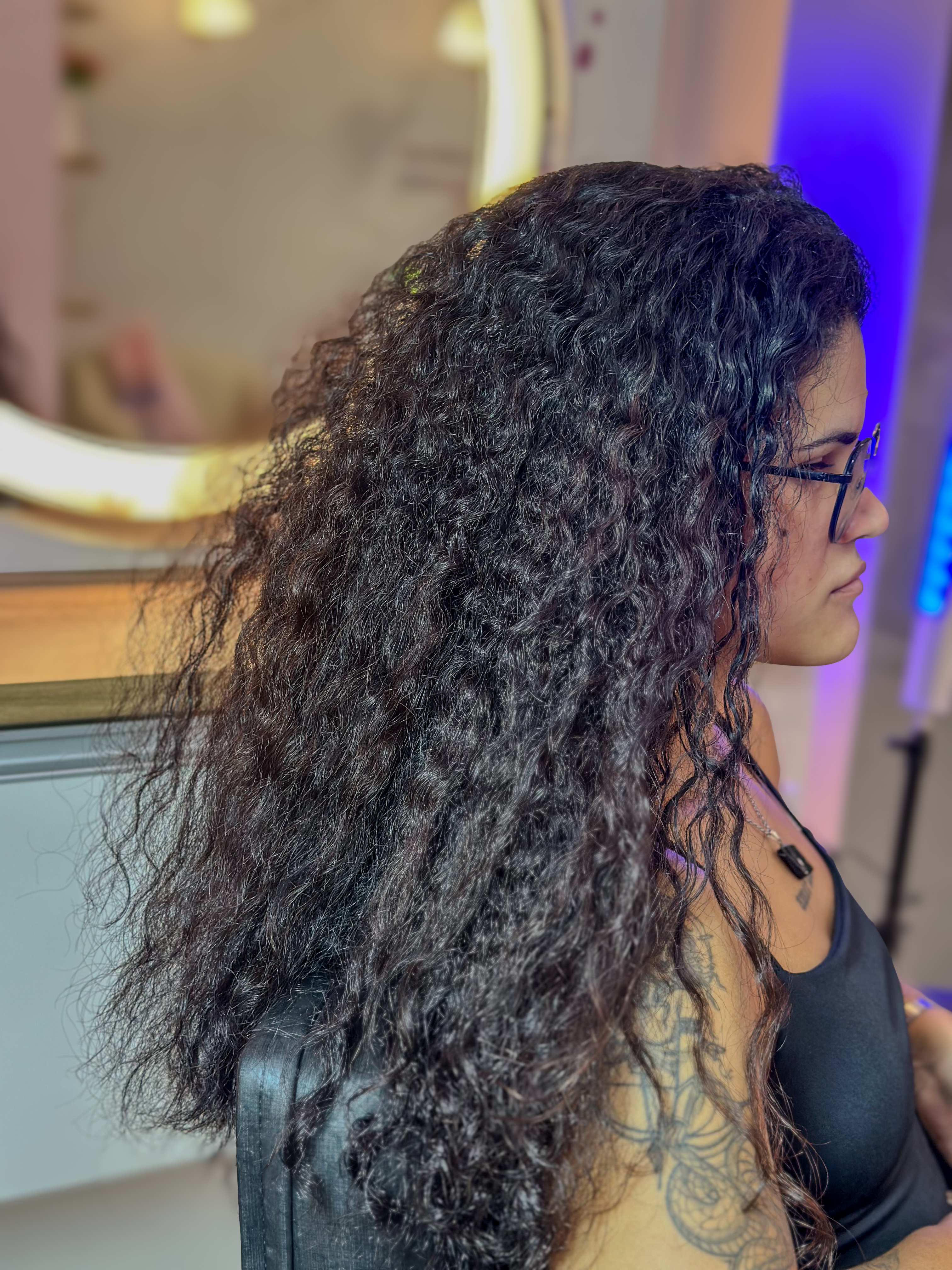 Cabelo antes da aplicação da máscara alisante ProLiss MyPhios, resultado 2