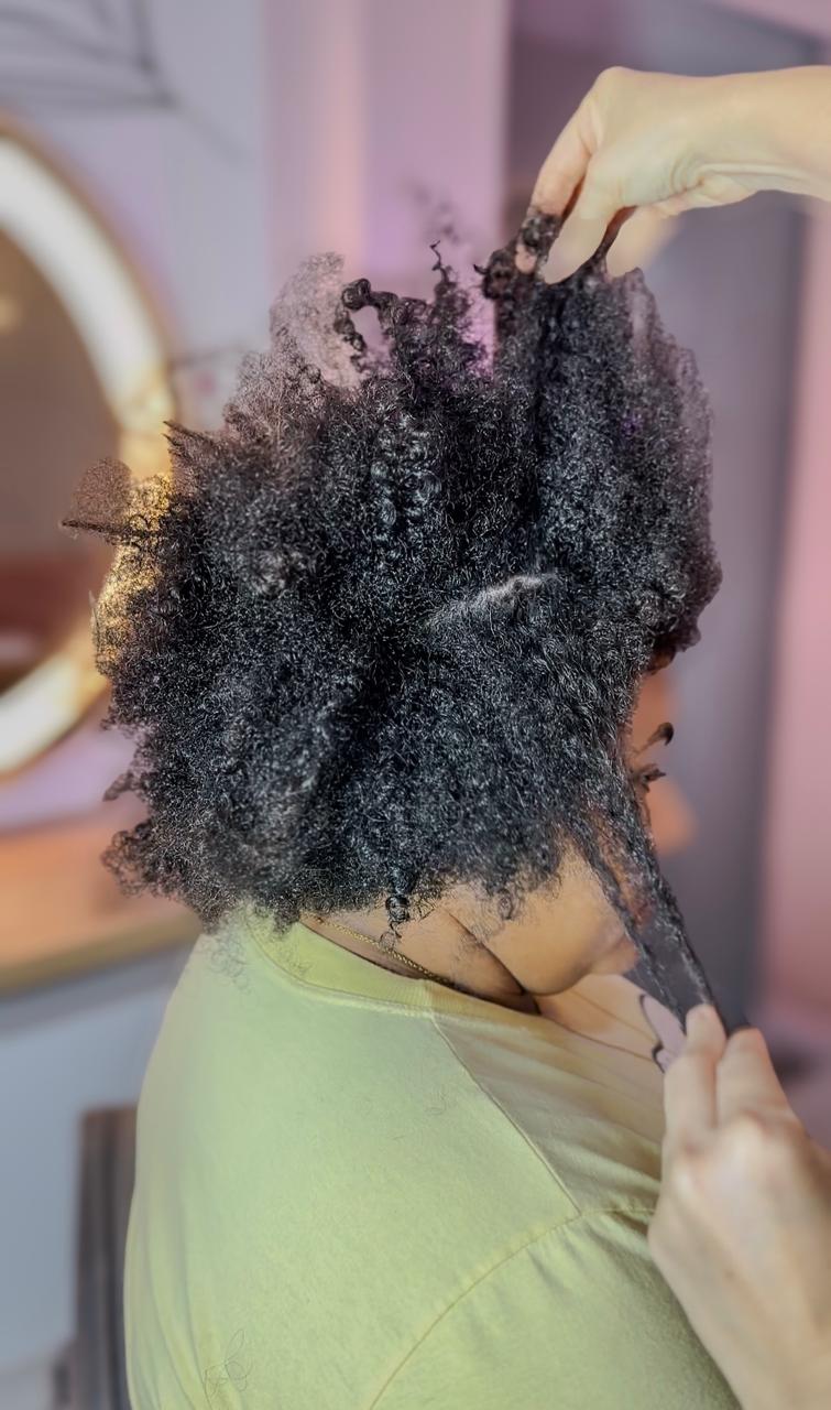 Cabelo antes da aplicação da máscara alisante ProLiss MyPhios, resultado 1