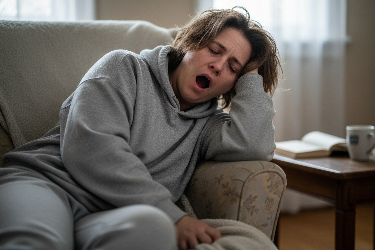 persona con sue&ntilde;o y cansancio