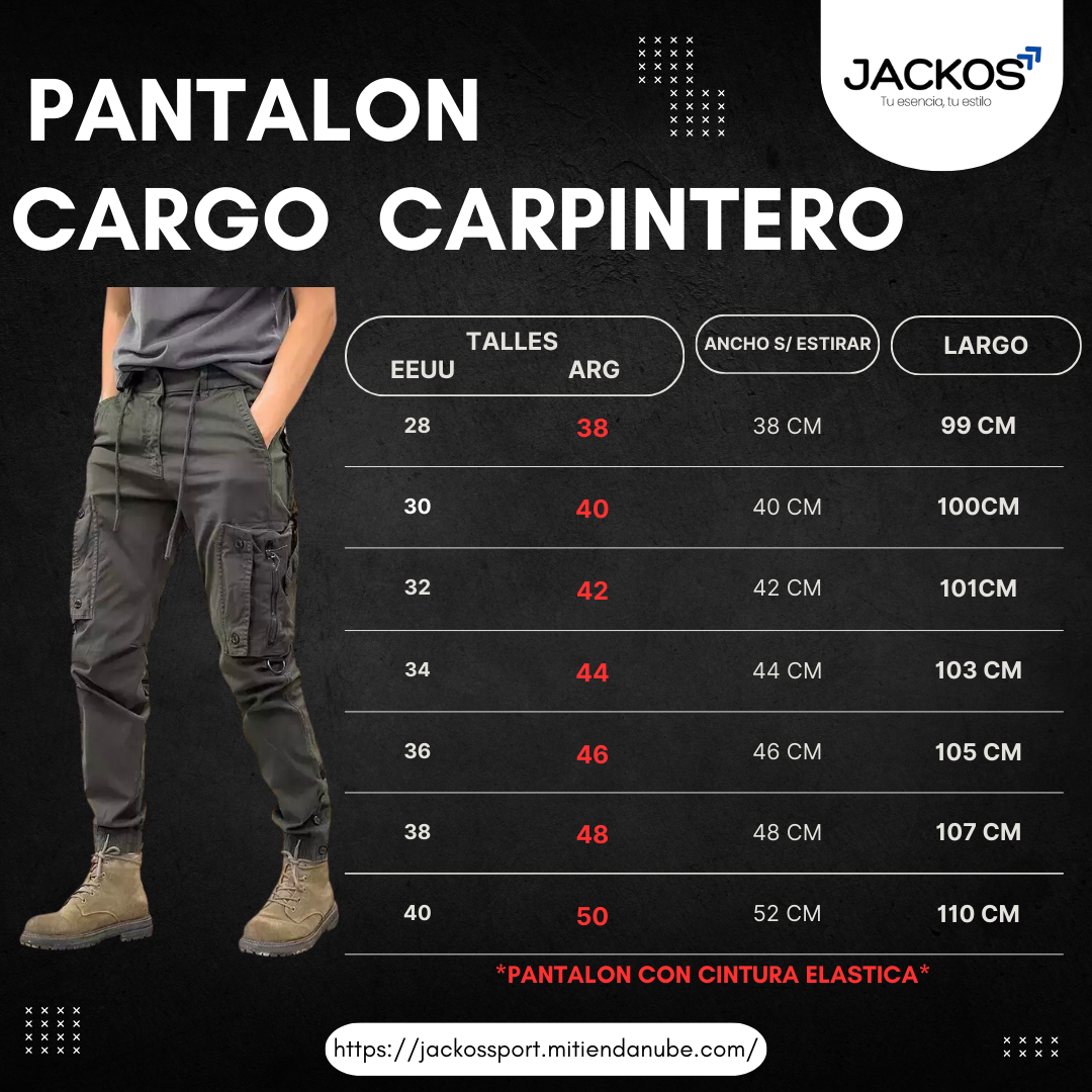 Gu&iacute;a de talles Cargo Premium