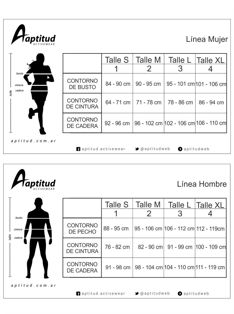 TABLA DE TALLES // Aptitud