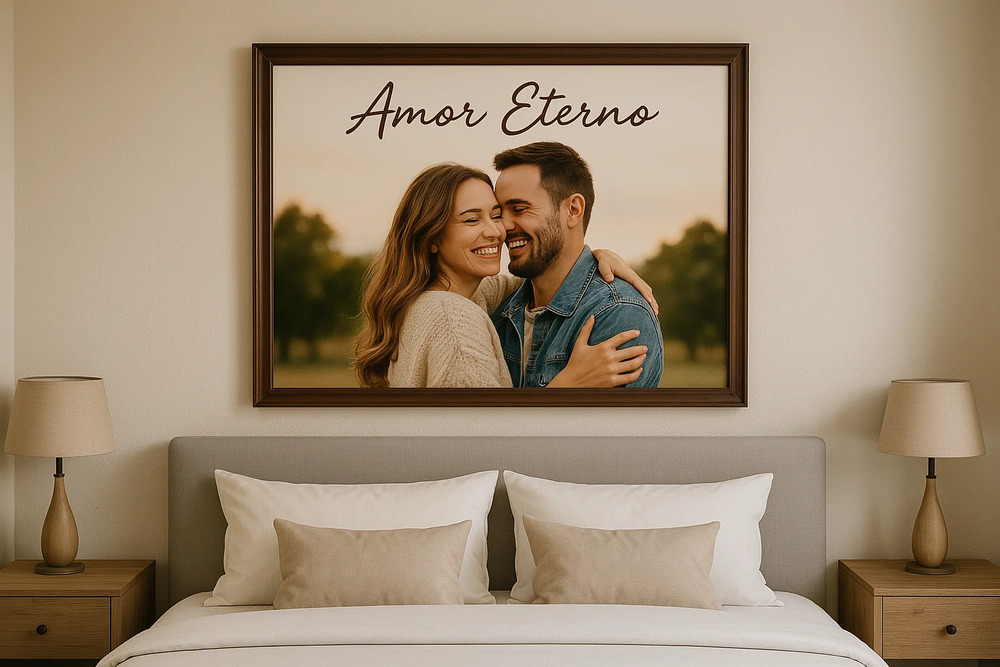 Quadro com frase personalizada