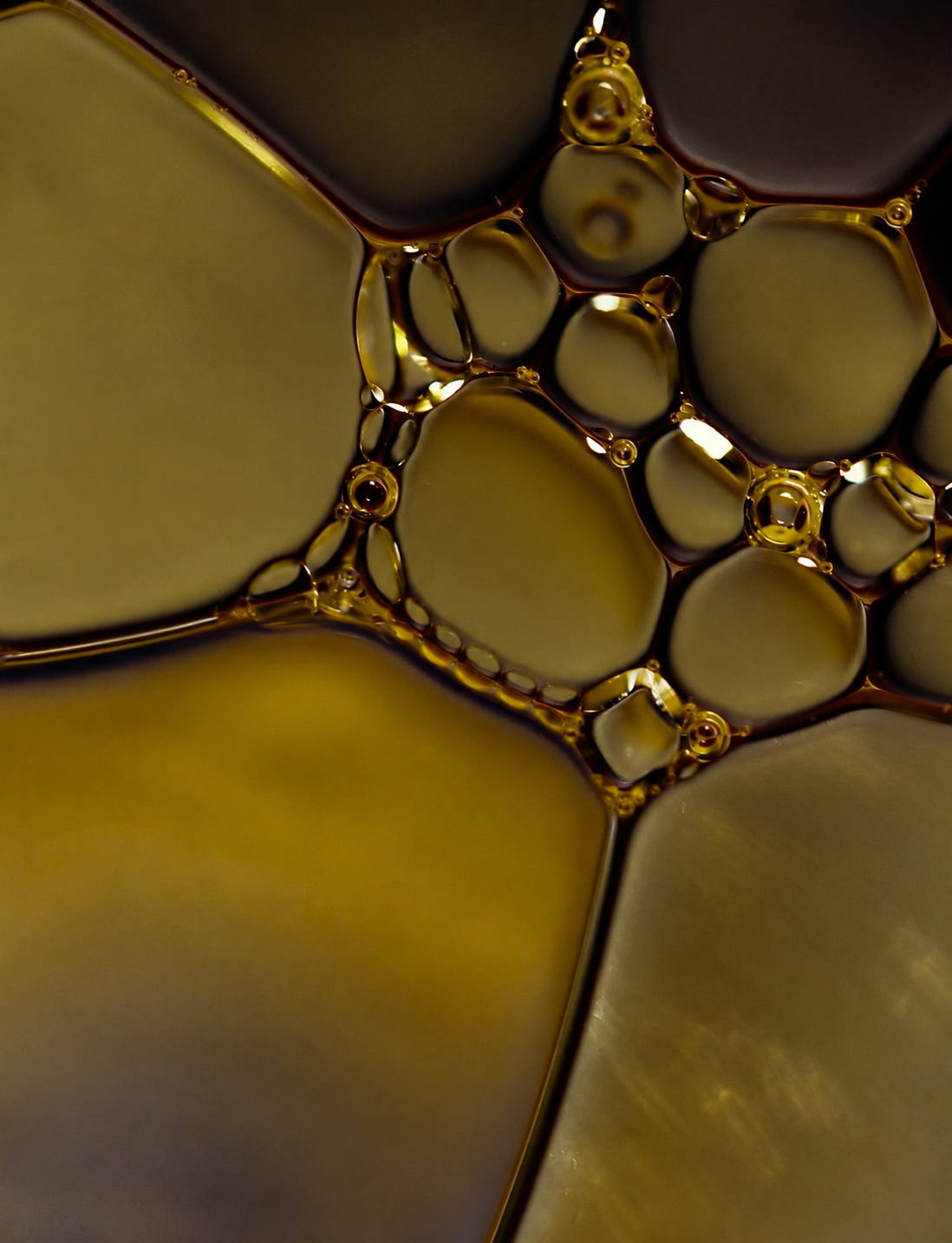 Detalle de gotas de aceite