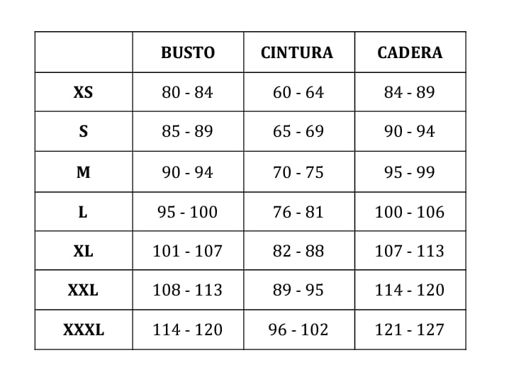 Tabla de talles