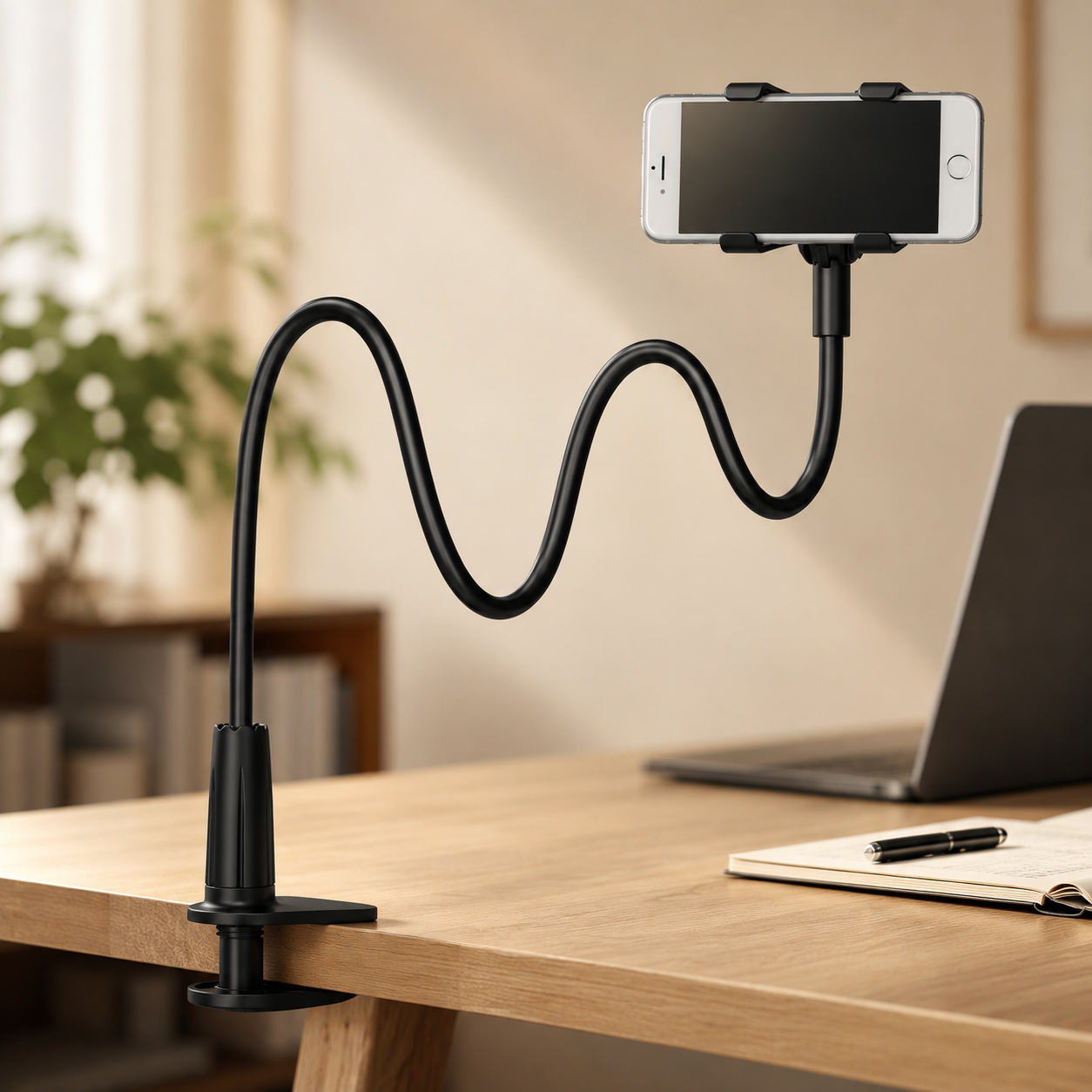Soporte flexible para celular en uso diario