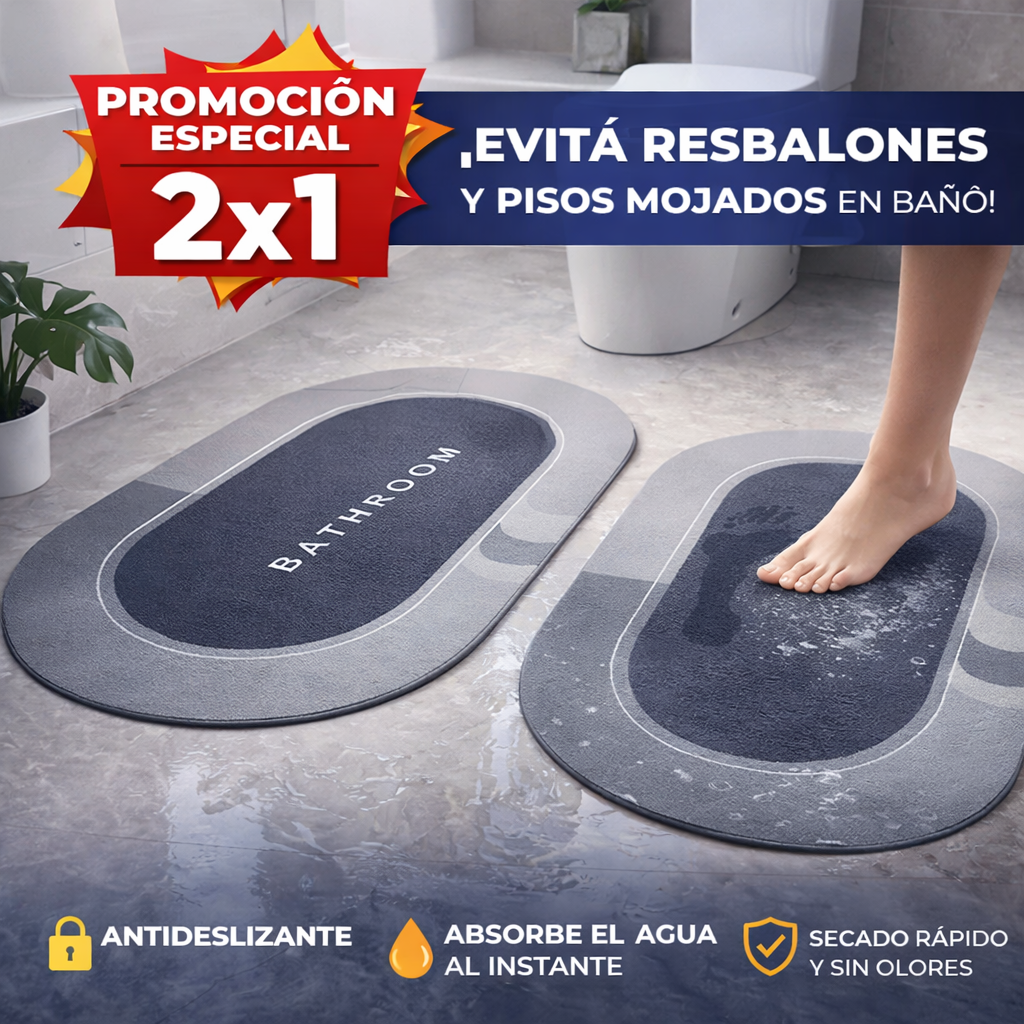 Alfombra antideslizante en uso