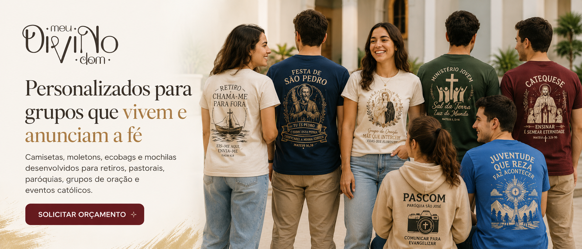 Personalizados para grupos e eventos católicos