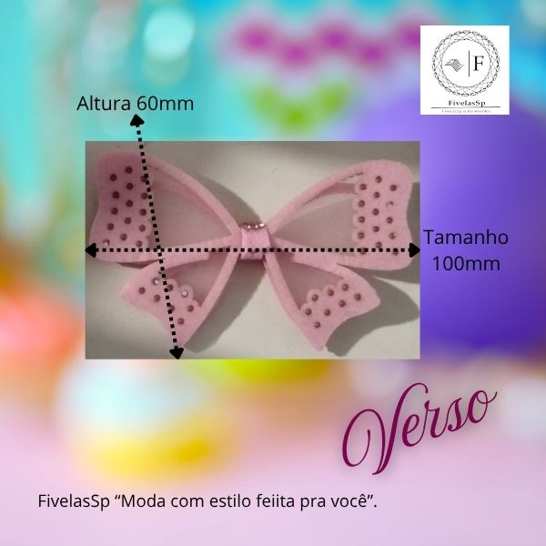 Laço de Tela com Strass Resistente Pacote com 1 par