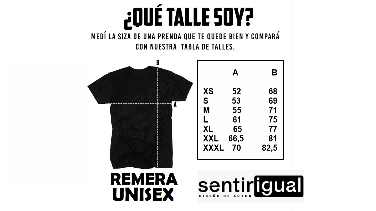 Chequeá tus medidas con la tabla de talles para confirmar!