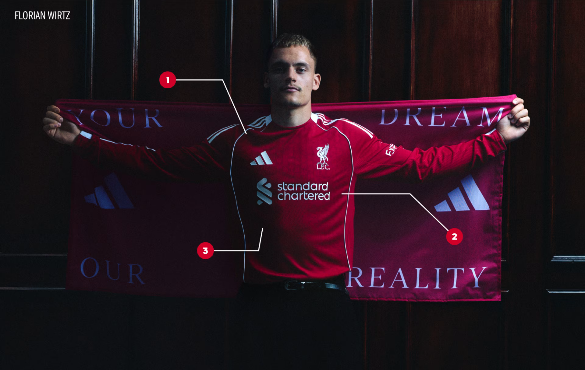Detalhes da Camisa Liverpool Jogador 2025/2026