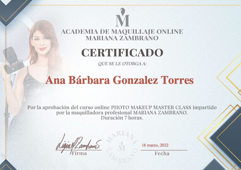 PHOTO MAKEUP MASTER CLASS Mariana Zambrano