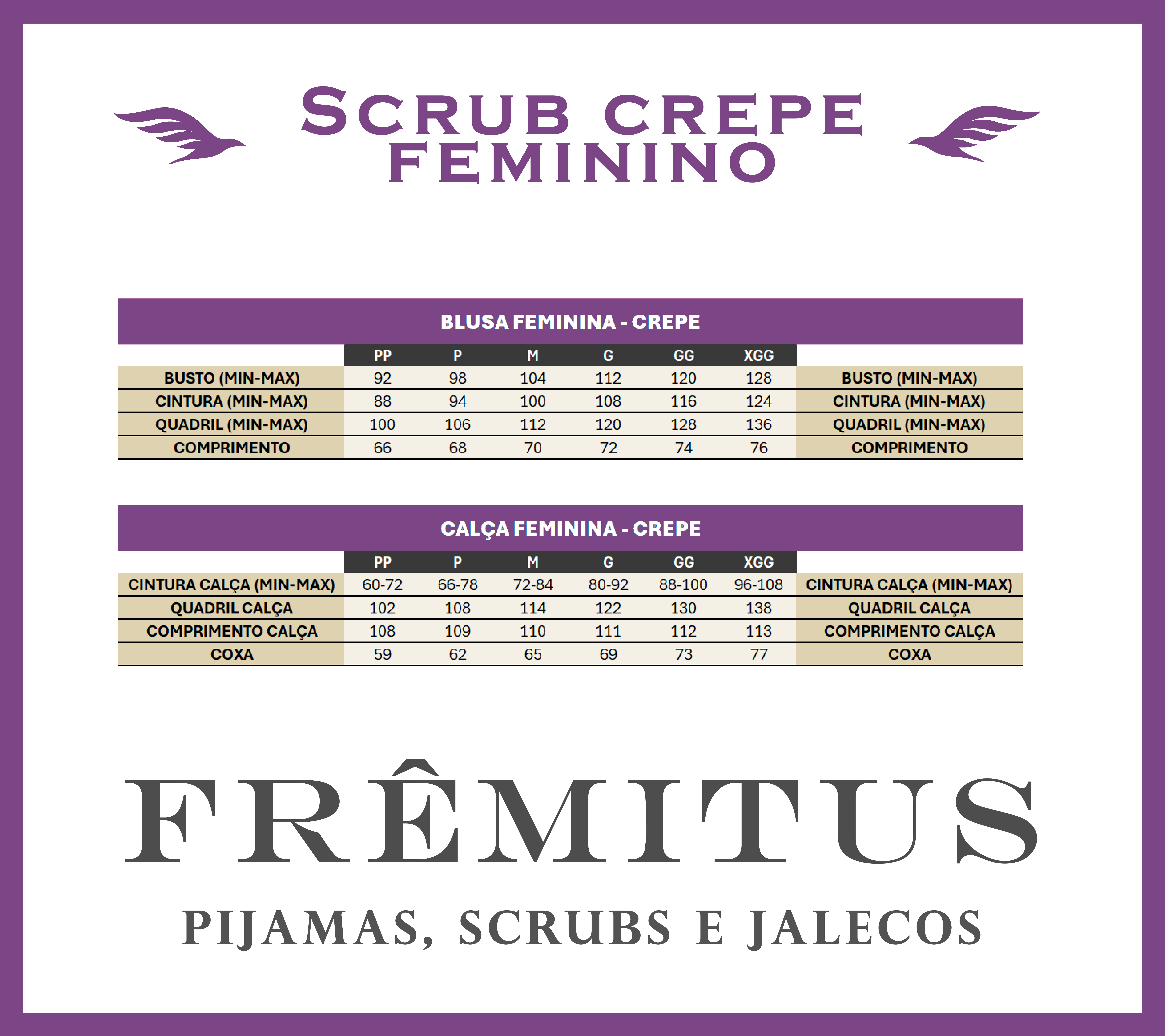 Scrub Roxo Scrub Flow - Crepe Feminino (Roxo) - Loja Frêmitus