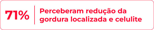 71% perceberam redu&ccedil;&atilde;o da gordura localizada e celulite