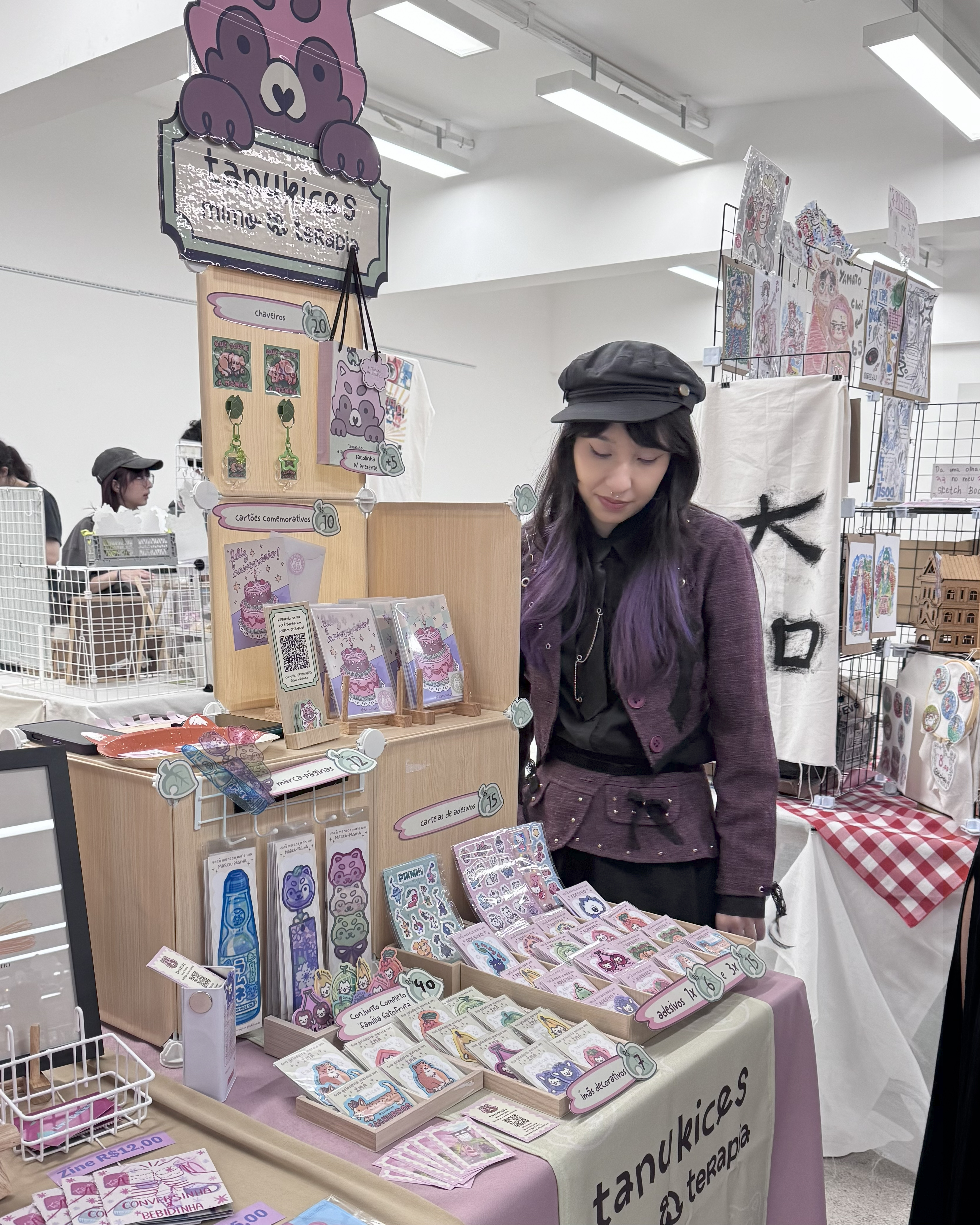 Mesa Tanukices na Feira de Arte e Cultura Pop Bunkyo